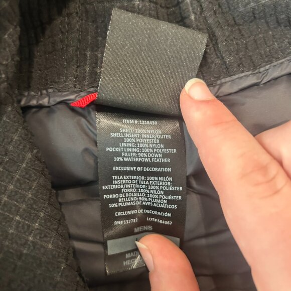 Gerry Men's Grey Black Hooded Puffer Coat Down Filled B12 - Picture 4 of 9